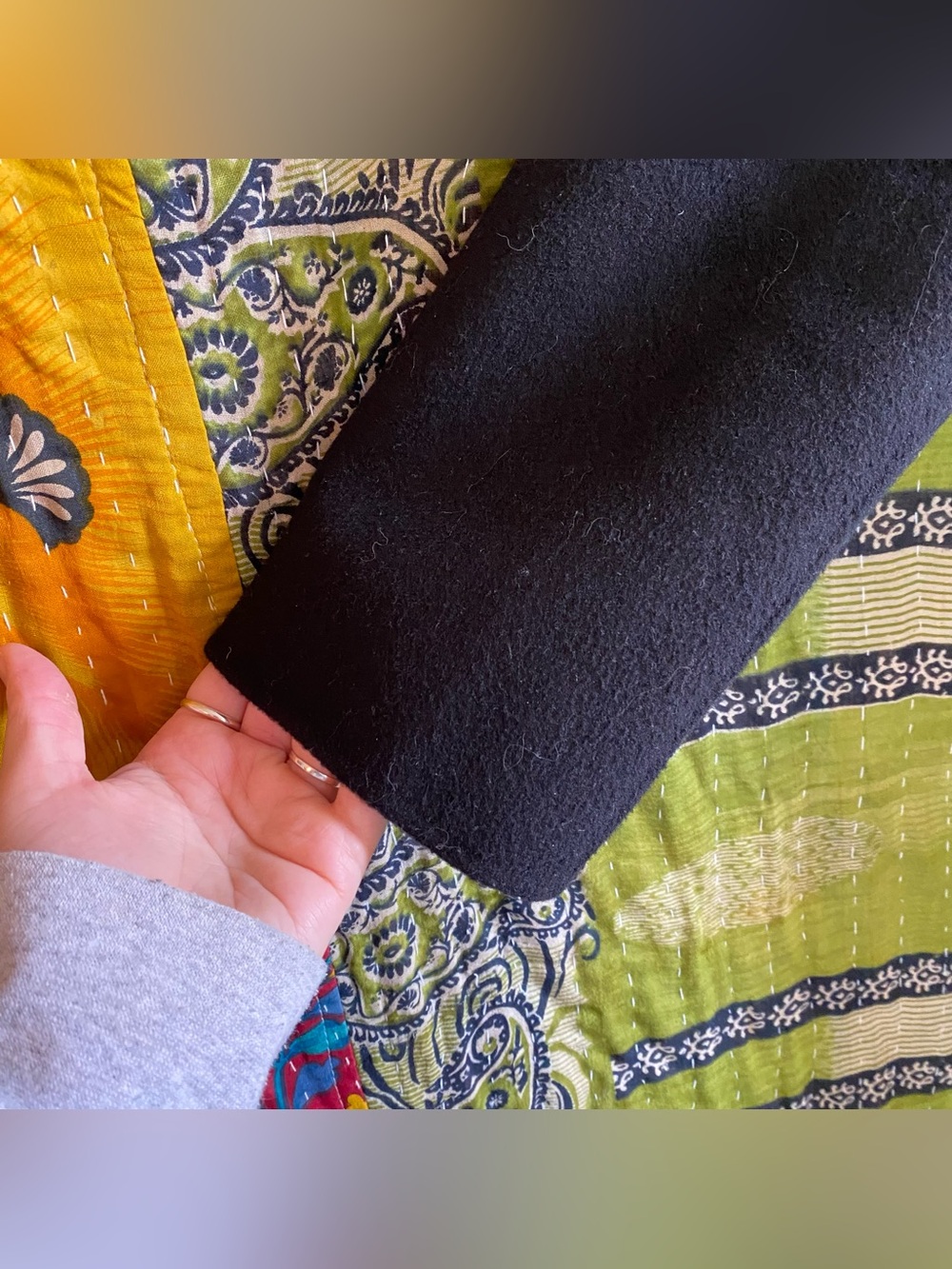 Theory Black Clairene in Double-Face Wool/ Cashmere Coat Large Quiet Luxury - Picture 9 of 16